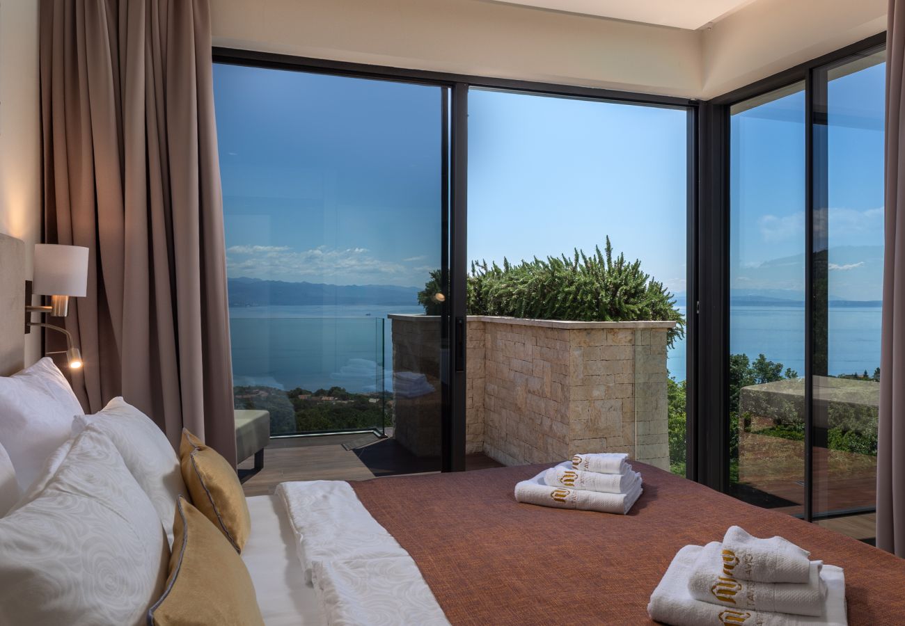 Вилла на Poljane - Luxury Villa AltaVista near Opatija for 8 people with wellness, private mini golf court & amazing sea view