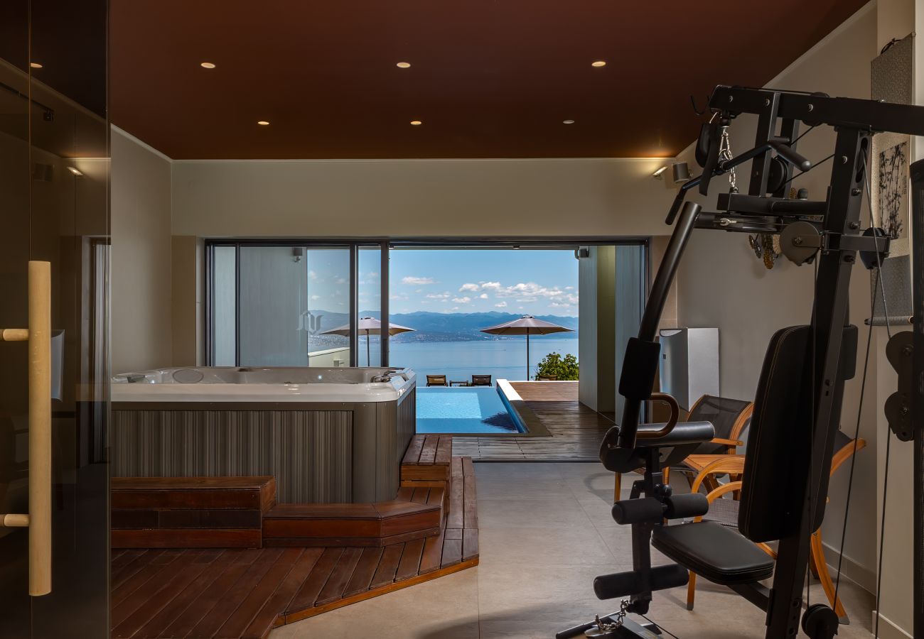 Вилла на Poljane - Luxury Villa AltaVista near Opatija for 8 people with wellness, private mini golf court & amazing sea view