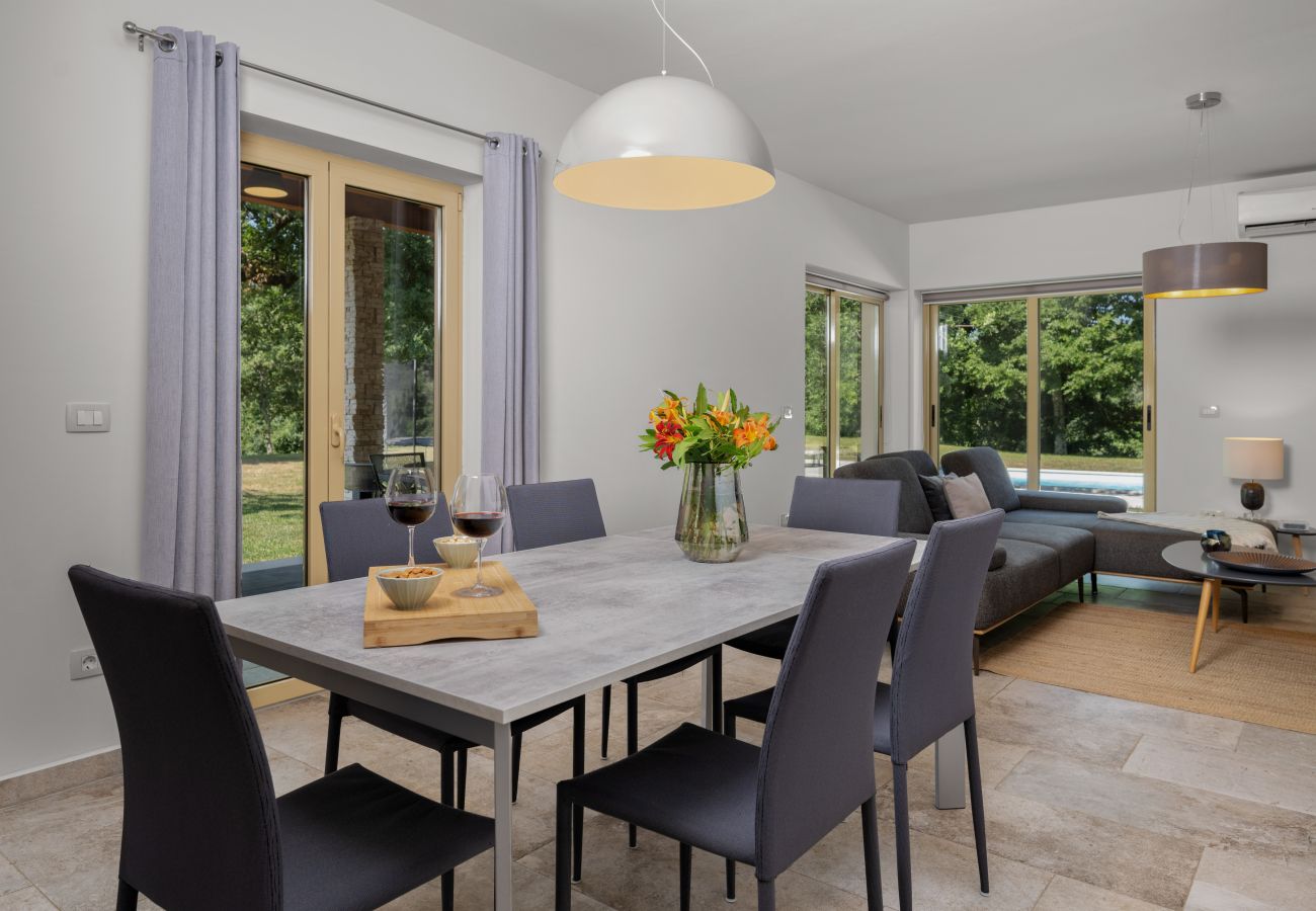 Вилла на Kraj Drage - Villa Aria Labin for 6 persons with private 32 m2 pool, kids playground and large garden 