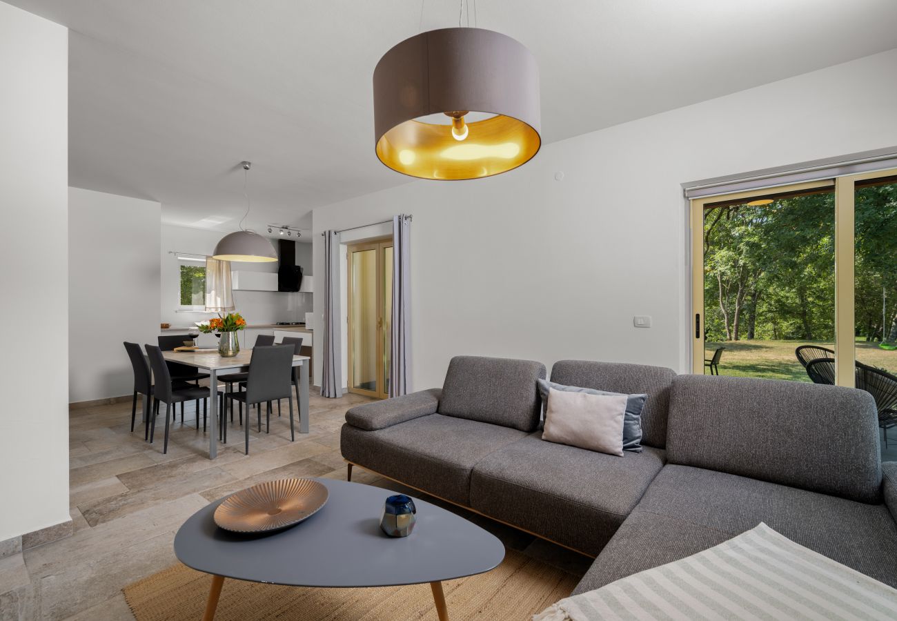 Вилла на Kraj Drage - Villa Aria Labin for 6 persons with private 32 m2 pool, kids playground and large garden 