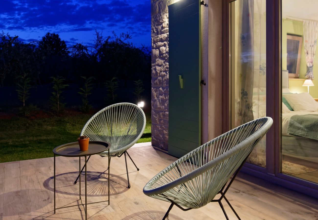 Вилла на Srebrnići - Villa Stella Polaris for 8 persons in Central Istria with private pool, sea view, large garden & kids playground