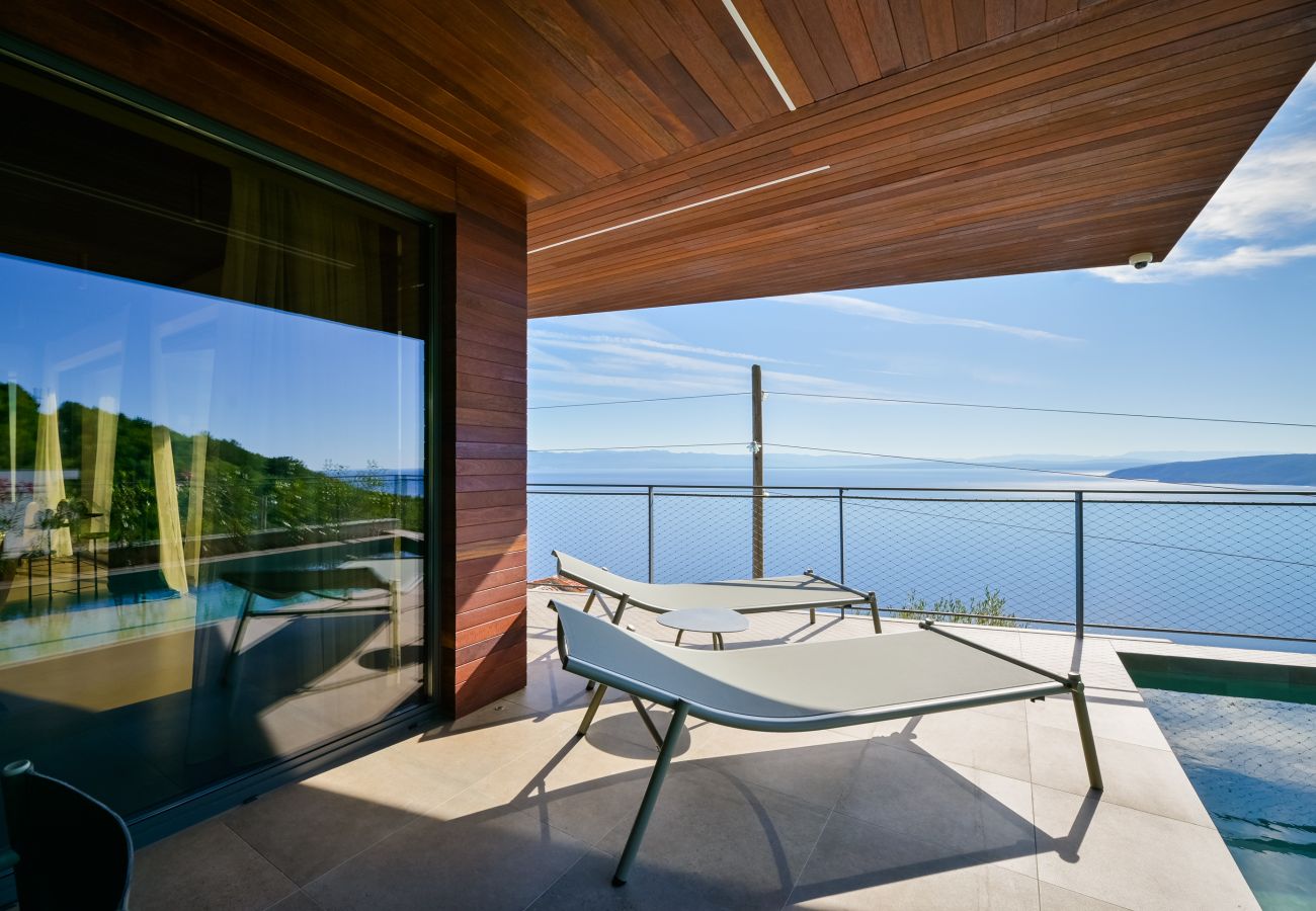 Вилла на Mošcenice - Luxury Villa Vista Hills for 14 persons near Opatija with heated pool, sea view & wellness 