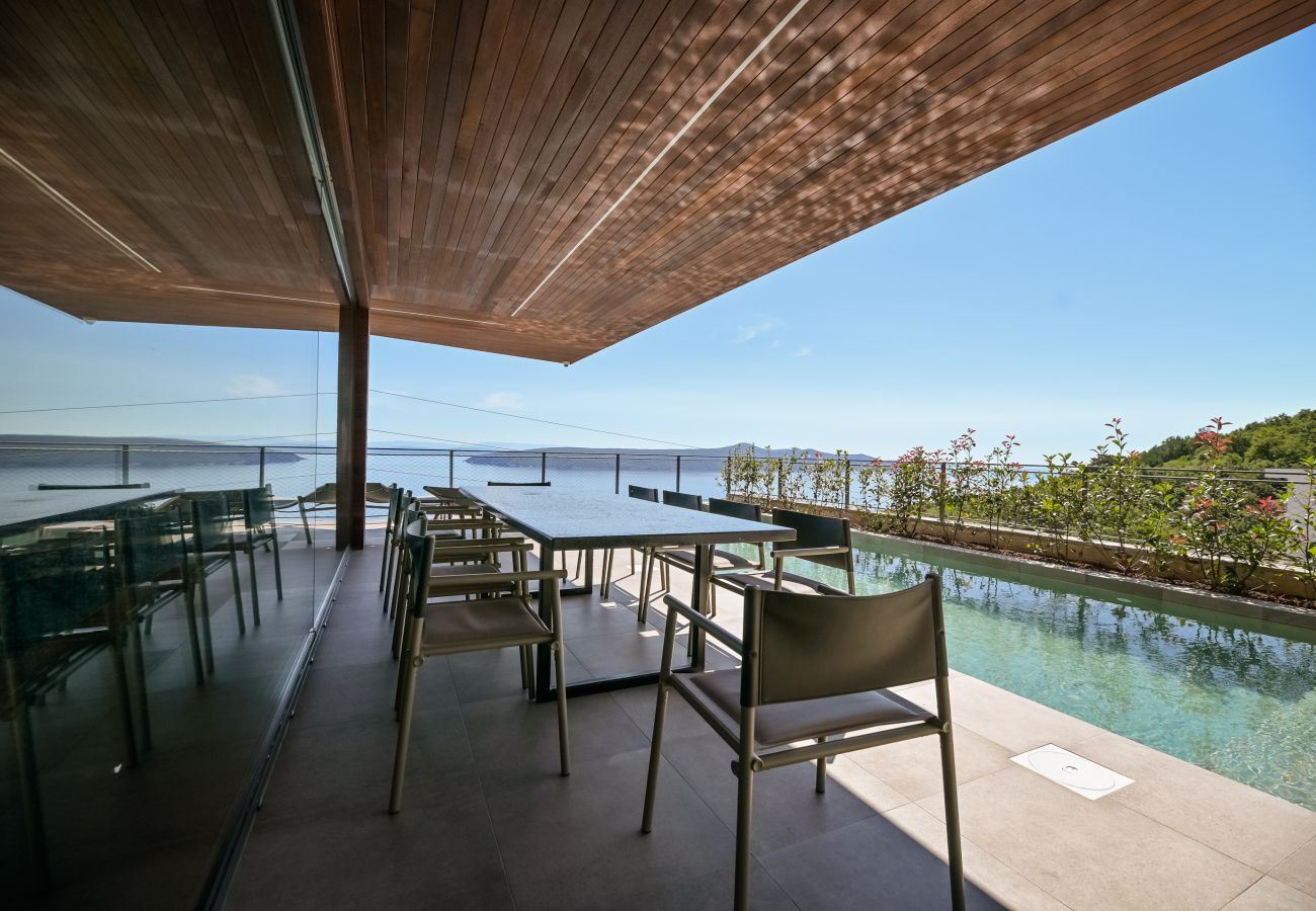 Вилла на Mošcenice - Luxury Villa Vista Hills for 14 persons near Opatija with heated pool, sea view & wellness 