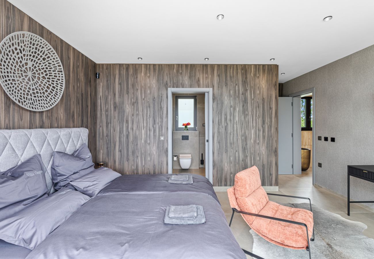 Вилла на Višnjan - Villa Visignano near Poreč for 8 people with 49 m2 heated pool, wellness & sea view