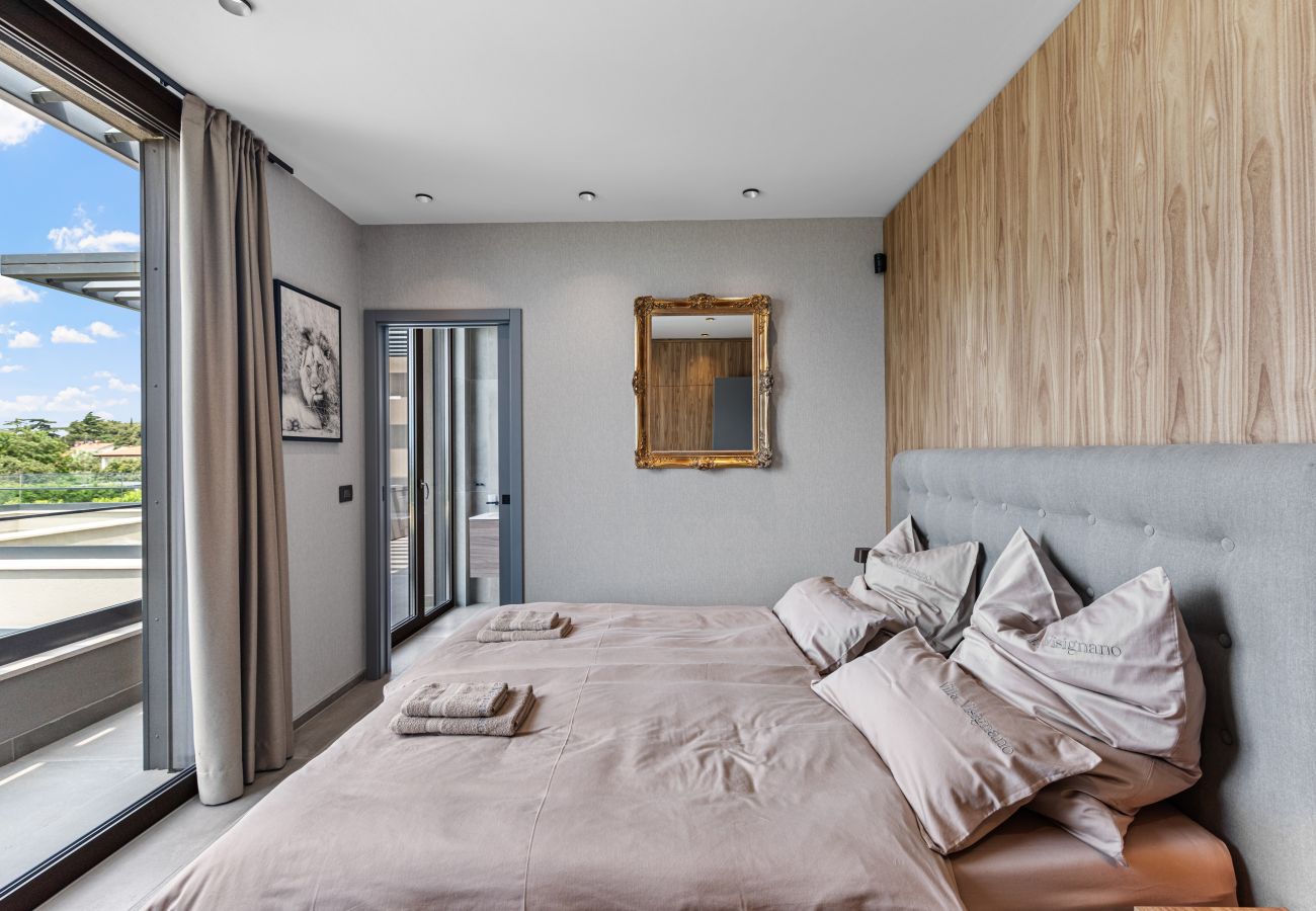 Вилла на Višnjan - Villa Visignano near Poreč for 8 people with 49 m2 heated pool, wellness & sea view