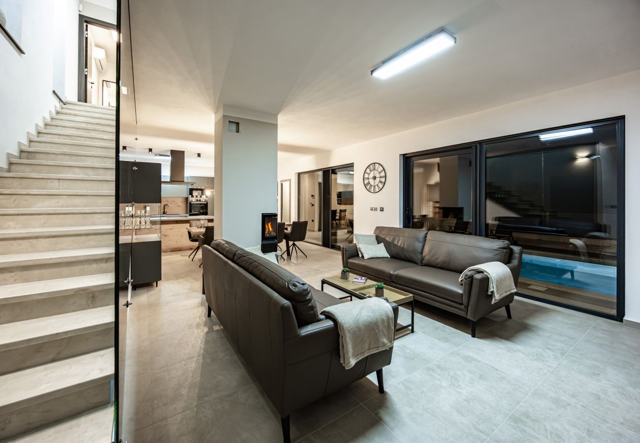 Вилла на Ližnjan - Villa Malena near Medulin for 8 persons with 51 m2 heated pool, wellness & beautiful sea view