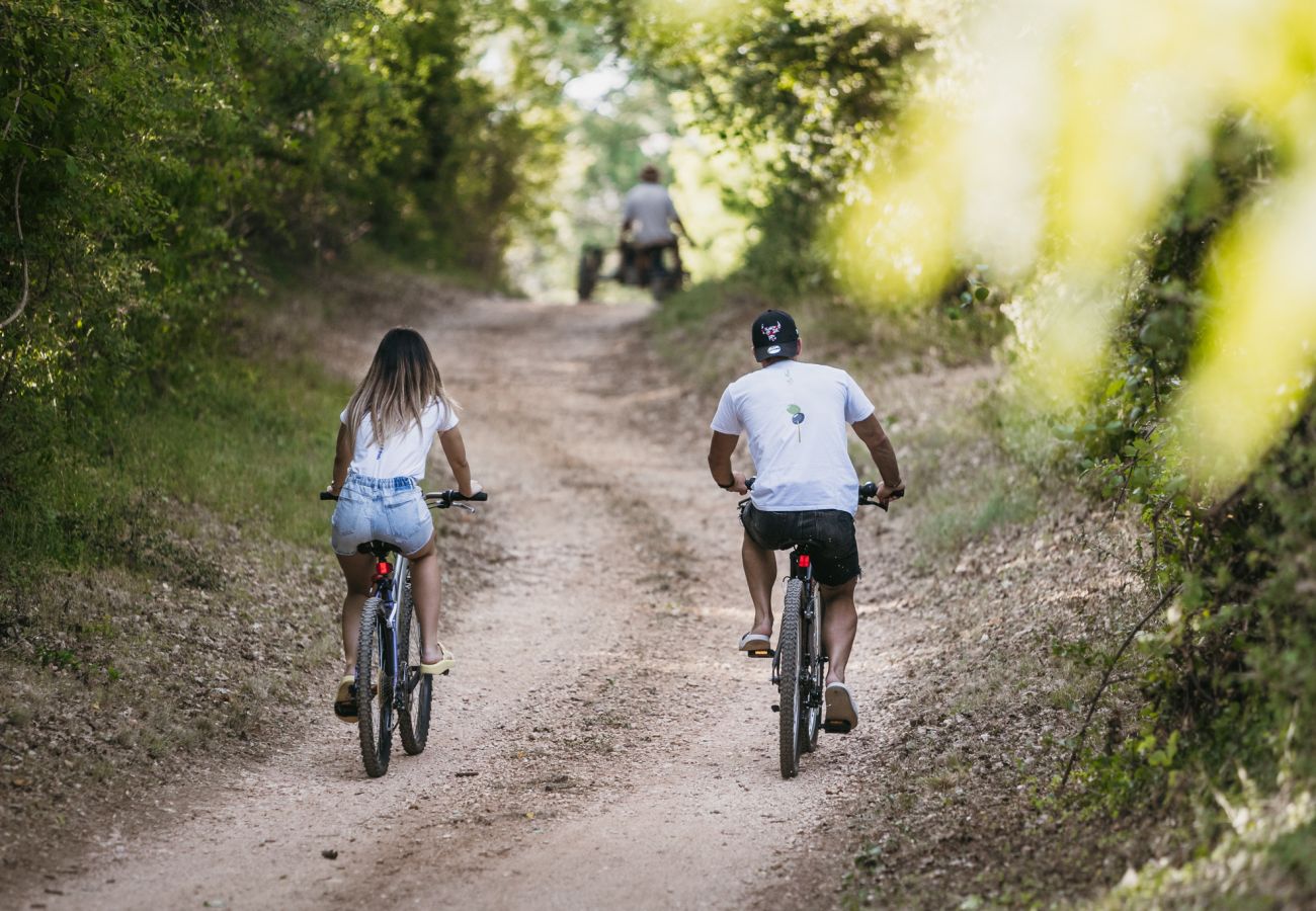 Вилла на Cerion - Villa Nonni in Central Istria for 4 persons with 32 m2 private pool, jacuzzi, free bikes & kids playground