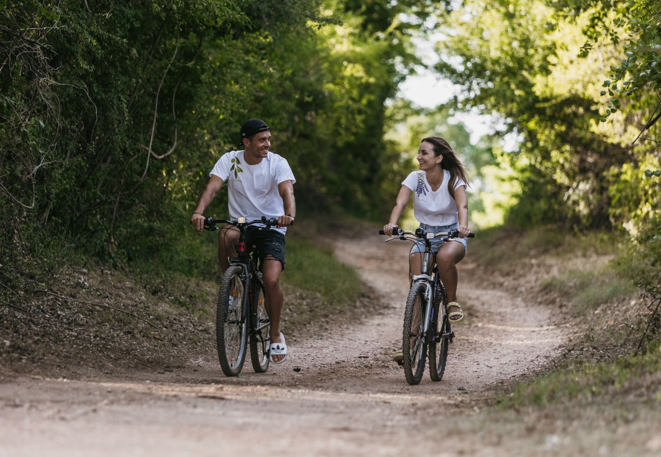 Вилла на Cerion - Villa Nonni in Central Istria for 4 persons with 32 m2 private pool, jacuzzi, free bikes & kids playground