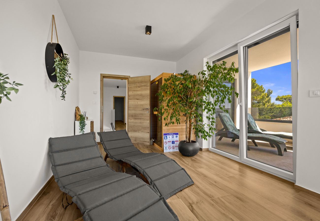 Вилла на Pomer - Villa Pergosa near Medulin for 8 persons with 38 m2 pool, sea view - only 200 meters from beach