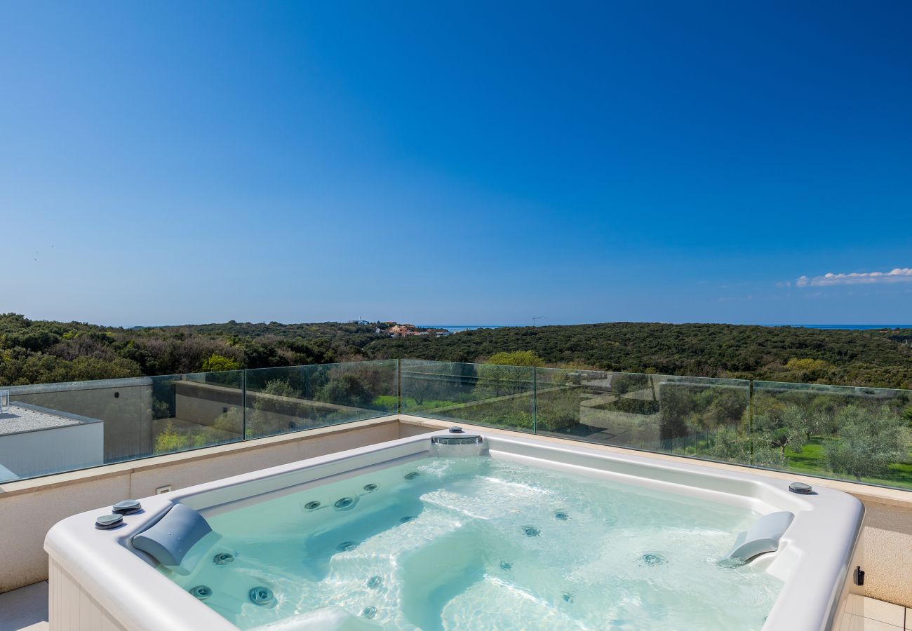 Вилла на Vintijan - Luxury Villa PS Deluxe in Pula for 8 persons with 60 m2 heated pool, wellness & sea view
